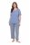 Ulla Popken 850045 Kortermet pyjamas Lyseblå - Pyjamas/Loungewear - 
