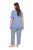 Ulla Popken 850045 Kortermet pyjamas Lyseblå - Pyjamas/Loungewear - 