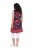Ulla Popken 850175 Mønstret jerseykjole Korall - Jerseykjoler - 