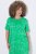 Ulla Popken 850204 Kortermet jerseykjole med V-hals Grønn - Jerseykjoler - 