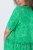 Ulla Popken 850204 Kortermet jerseykjole med V-hals Grønn - Jerseykjoler - 