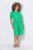 Ulla Popken 850204 Kortermet jerseykjole med V-hals Grønn - Jerseykjoler - 