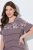 Ulla Popken 850401 Blomstret nattkjole Brun - Nattkjoler - 
