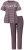 Ulla Popken 850403 Blomstret pyjamas Brun - Pyjamas/Loungewear - 