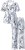 Ulla Popken 850441 Mønstret pyjamas Benhvit - Pyjamas/Loungewear - 