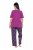 Ulla Popken 850864 Rutete 3-delt pyjamassett Fiolett - Pyjamas/Loungewear - 