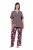 Ulla Popken 850903 Blomstret pyjamas 2-pakning Brun - Pyjamas/Loungewear - 