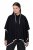Ulla Popken 851127 Åpen strikkeponcho med strasskant Svart - Ponchoer og capes - 
