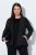 Ulla Popken 851341 Nålestripet stretchblazer Svart - Blazere - Blazere i store størrelser for dame