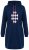 Ulla Popken 851749 Rutete hjemmekjole med hette Mørkeblå - Pyjamas/Loungewear - 