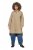 Ulla Popken 851764 Oversized kåpe med avtakbar hette Sand - Frakker - Kåper i store størrelser