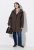 Ulla Popken 851803 Dufflecoat Mørkebrun - Frakker - Kåper i store størrelser