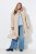 Ulla Popken 851811 Vattert kåpe Beige - Frakker - Kåper i store størrelser