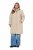 Ulla Popken 851811 Vattert kåpe Beige - Frakker - Kåper i store størrelser