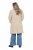 Ulla Popken 851811 Vattert kåpe Beige - Frakker - Kåper i store størrelser
