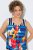 Ulla Popken 852308 Stripete jerseykjole Mørkeblå - Jerseykjoler - 