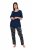 Ulla Popken 852577 Mønstret pyjamas Mørkeblå - Pyjamas/Loungewear - 