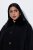 Ulla Popken 852644 Capejakke med kant i fuskepels Svart - Ponchoer og capes - 
