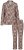 Ulla Popken 852649 Mønstret pyjamas med skjortekrage Brun - Pyjamas/Loungewear - 