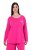 Ulla Popken 852747 Langermet pyjamasoverdel Rosa - Pyjamas/Loungewear - 
