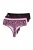 Ulla Popken 852758 Mønstrede stringtruser 5-pakning Plomme - Truser - 