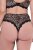 Ulla Popken 853106 Dyremønstrede stringtruser Svart - Truser - 