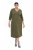 Ulla Popken 853510 Midikjole med lommer Khaki - Midikjoler - Midikjoler i store størrelser