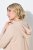 Ulla Popken 853669 Langermet strikket kjole med hette Beige - Midikjoler - Midikjoler i store størrelser