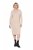 Ulla Popken 853669 Langermet strikket kjole med hette Beige - Midikjoler - Midikjoler i store størrelser
