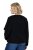 Ulla Popken 853685 Kort teddyjakke med kanter i skinnlook Svart - Jakker - Damejakker i store størrelser