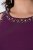 Ulla Popken 853766 Bodycon-kjole med strass Plomme - Aftenkjoler - Selskapskjoler for kvinner