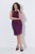 Ulla Popken 853766 Bodycon-kjole med strass Plomme - Aftenkjoler - Selskapskjoler for kvinner