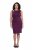 Ulla Popken 853766 Bodycon-kjole med strass Plomme - Aftenkjoler - Selskapskjoler for kvinner