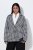 Ulla Popken 855173 Strikket rutete blazer Benhvit - Blazere - Blazere i store størrelser for dame