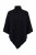 Ulla Popken 855277 Strikkeponcho med spiss kant og båthals Svart - Ponchoer og capes - 