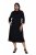 Ulla Popken 855373 Mønstret jerseykjole Svart - Jerseykjoler - 