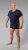 20 Nodi 9001 Short Sleeve V-Neck in Stretch Cotton Navy - Undertrøyer - 
