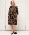 Scandinavian Caramel Flower Petals Dress Lavender and Orange - DAMEKLÆR 40-66 - Dameklær i store størrelser