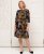 Scandinavian Caramel Flower Petals Dress Lavender and Orange - DAMEKLÆR 40-66 - Dameklær i store størrelser