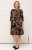 Scandinavian Caramel Flower Petals Dress Lavender and Orange - DAMEKLÆR 40-66 - Dameklær i store størrelser