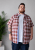 Kam Jeans 6368 Checked Short Sleeve Shirt Red - Skjorter - Store skjorter - 2XL-8XL