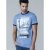 D555 Howie Fine Stripe T-shirt Blue - T-skjorter - Store T-skjorter - 2XL-8XL