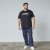 North Latitude Mountain T-Shirt V-Neck Svart - TALL T-skjorter - Ekstra Lange T-skjorter