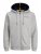 Jack & Jones JCOBERG SWEAT ZIP Hoodie Grey Melange - Gensere og hettegensere - Store hettegensere - 2XL-14XL