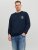 Jack & Jones JCOFILO Crew Neck Sweater with Back Print Navy Blazer - Gensere og Hettegensere - Store hettegensere - 2XL-14XL