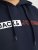 Jack & Jones CORP LOGO PLAY 5 Print Hoodie Navy Blazer - Gensere og hettegensere - Store hettegensere - 2XL-14XL