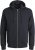 Jack & Jones BRADLEY Zip Hoodi Black - Gensere og hettegensere - Store hettegensere - 2XL-14XL