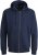 Jack & Jones BRADLEY Zip Hoodie Navy Blazer - Gensere og hettegensere - Store hettegensere - 2XL-14XL