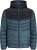 Jack & Jones SPRINT Black Blocking Quilted Hooded Jacket Turquoise Blue - Jakker - Store jakker - 2XL-12XL