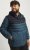 Jack & Jones SPRINT Black Blocking Quilted Hooded Jacket Turquoise Blue - Jakker - Store jakker - 2XL-12XL